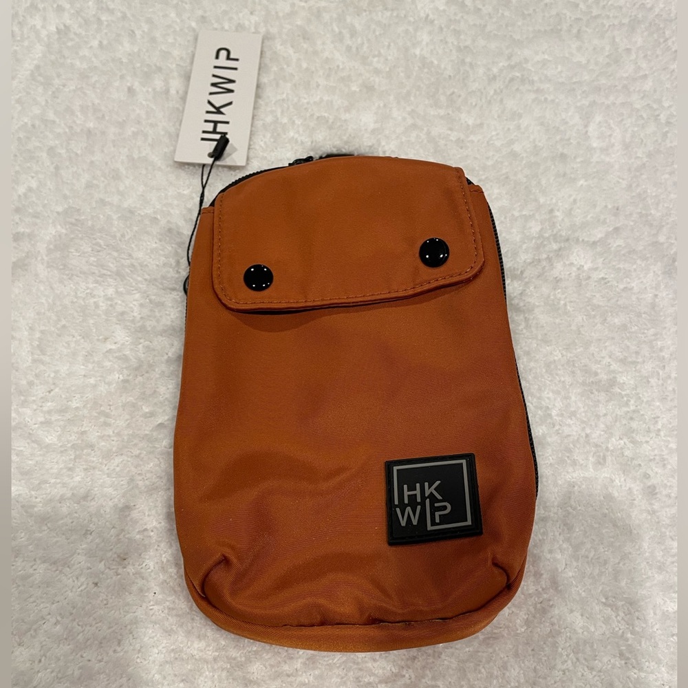 NWT IHKWIP Nylon PPE Carrier Crossbody Classic Warm Caramel